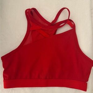 Nike Red Asymmetrical Sports Bra